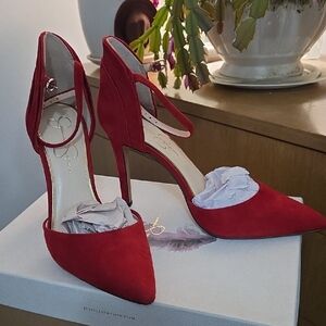 Jessica Simpson Red Suede Heels